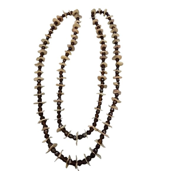 Antique Rare Crystal and Molded Celluloid/Resin? Spacers Necklace (A8710) - Picture 5 of 6